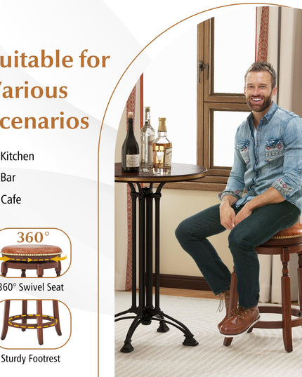 Giantex 24" /29.5" Swivel Bar Stools