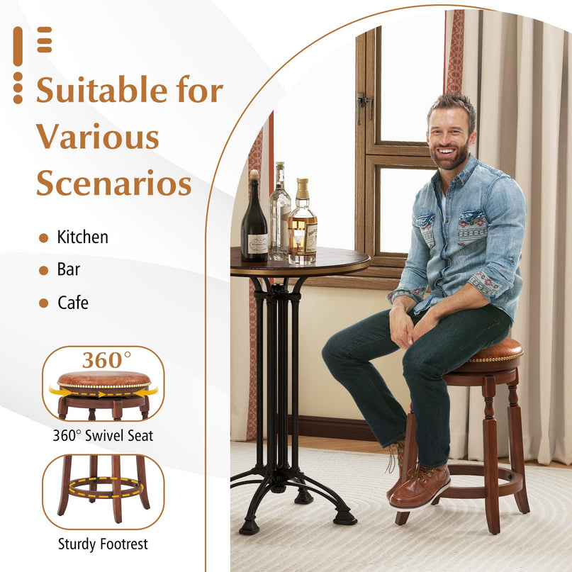 Giantex 24" /29.5" Swivel Bar Stools