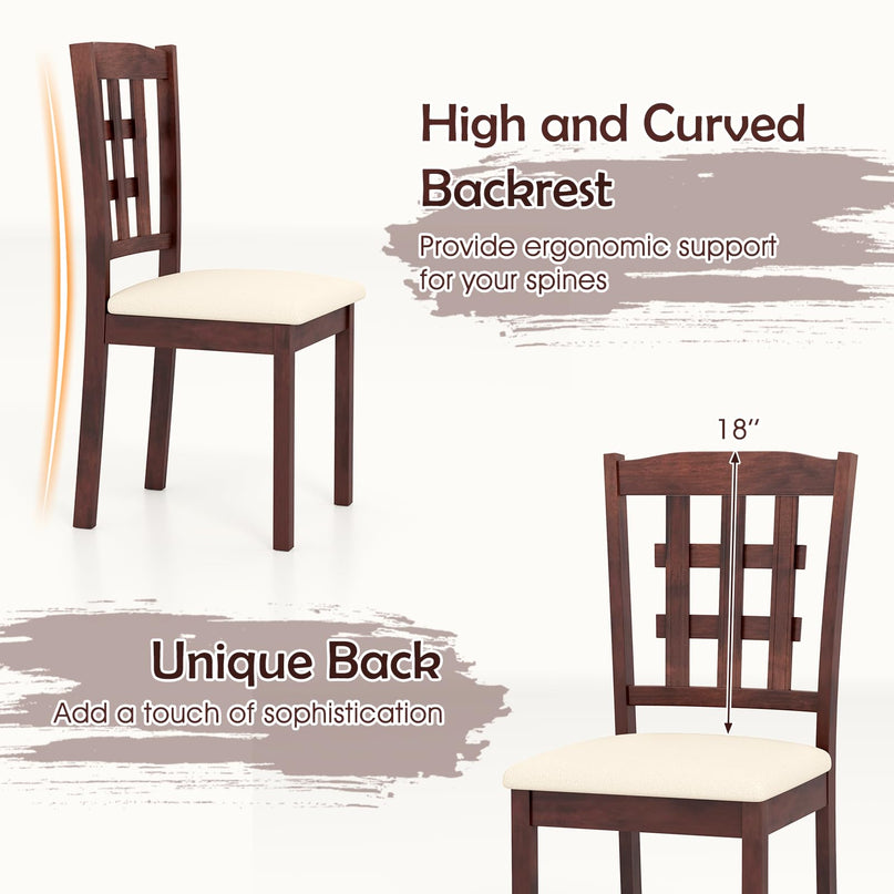 Giantex Wooden Dining Chairs Set of 2/4