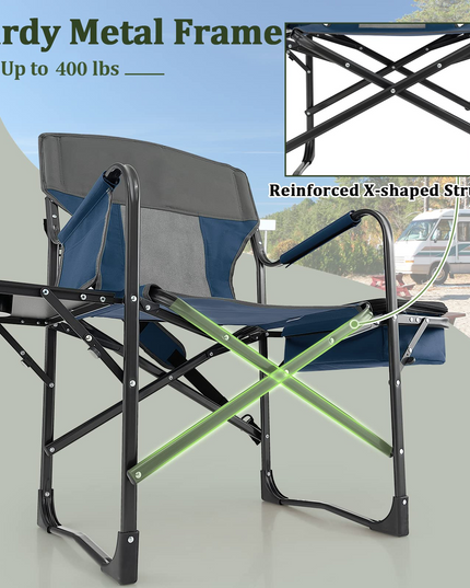 Giantex Directors Chair, Folding Chair with Side Table