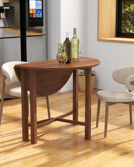 Giantex 35.5” Round Dining Table, Folding Kitchen Table for Small Spaces