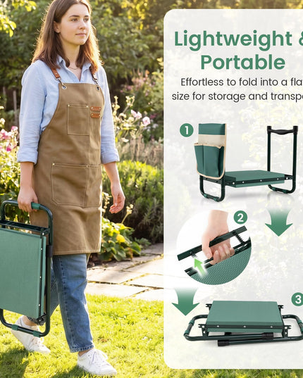 GIANTEX Heavy-Duty Garden Kneeler & Seat with 1 Bags