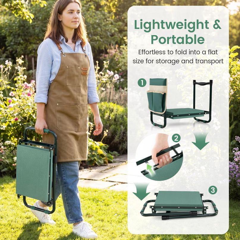 GIANTEX Heavy-Duty Garden Kneeler & Seat with 1 Bags