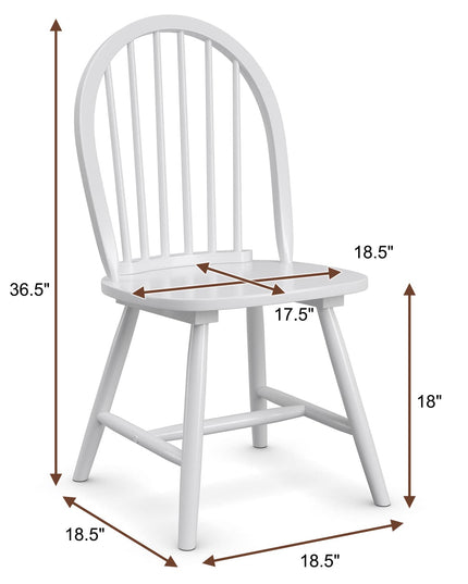 Giantex Wood Dining Chairs, French Country Armless Spindle Back Dining Chairs