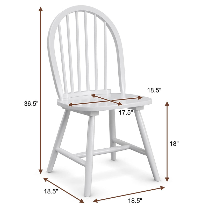 Giantex Wood Dining Chairs, French Country Armless Spindle Back Dining Chairs
