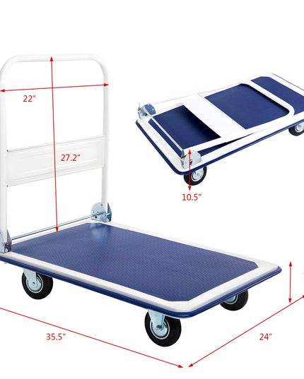 5 660lbs Platform Cart Dolly - Giantex