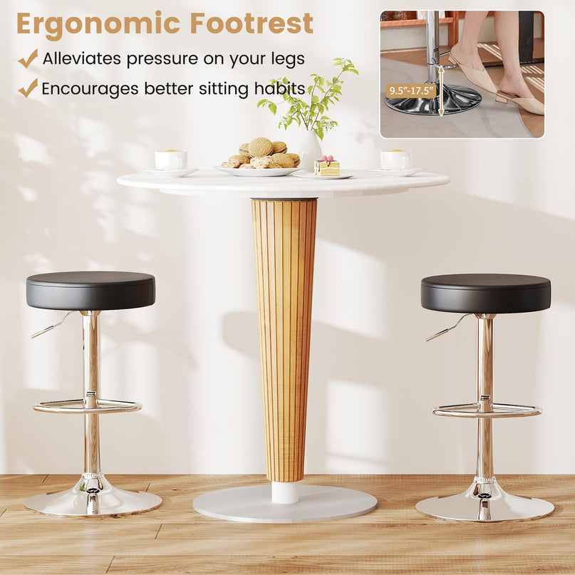 Giantex Bar Stool Set with Swivel Padded Seat for Kitchen