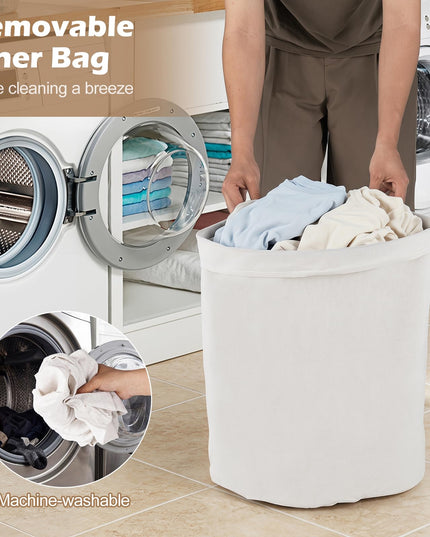 Giantex Corner Laundry Hamper with Lid for Small Spaces