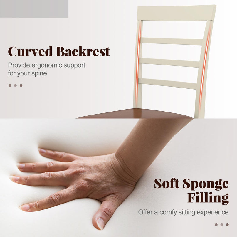 Giantex Wooden Dining Chairs Set for Dining Room Living Room