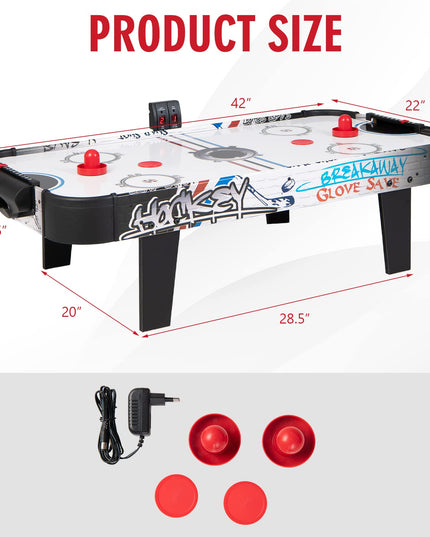 Giantex 42" Air Hockey Table, with 2 Pucks, 2 Pushers, LED Electronic Scoring