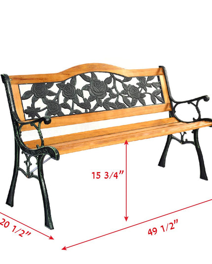 Giantex 50'' Patio Park Garden Bench, Weather Proof Porch Path Chair