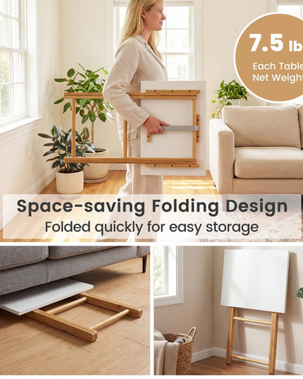 Giantex Folding TV Tray Table for Eating on Couch