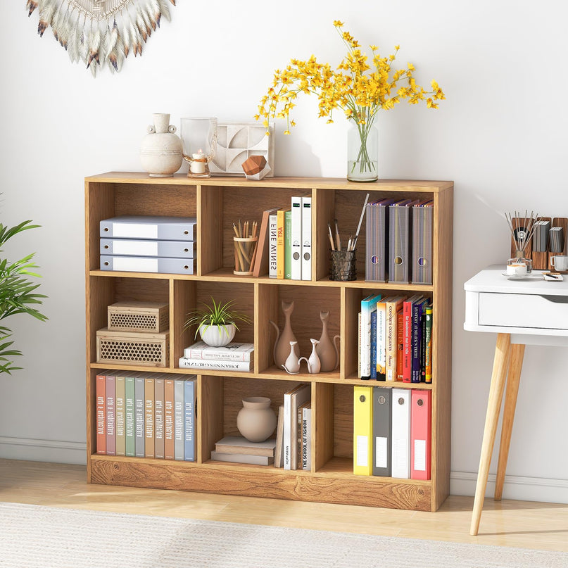 Giantex 4-Tier Freestanding Bookshelf with 10 Open Compartments ( 47.5" x 9.5" x 41" )