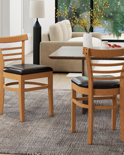 Giantex Wooden Dining Chairs Set of 2/4 w/Rubber Wood Legs