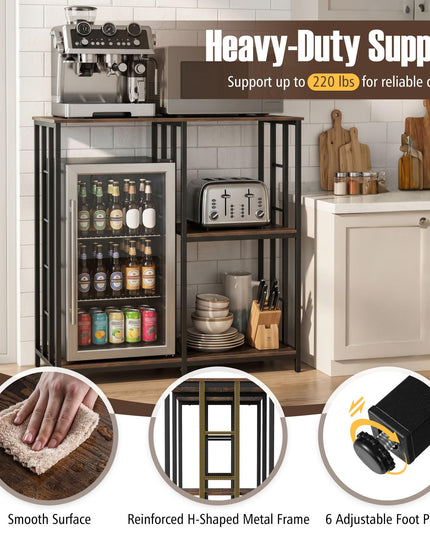 Giantex Kitchen Bakers Rack with Open Shelves