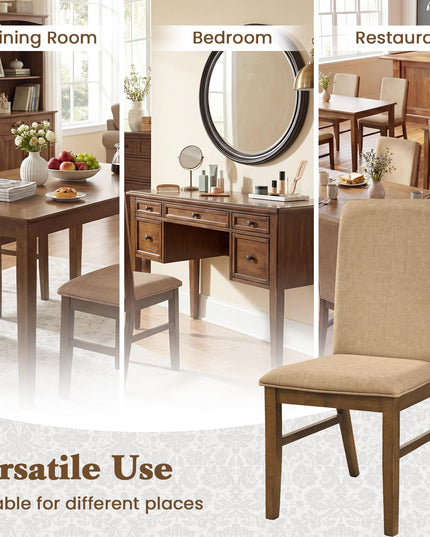 Giantex Upholstered Dining Chairs Set of 2/4 for Dining Room and Restaurant