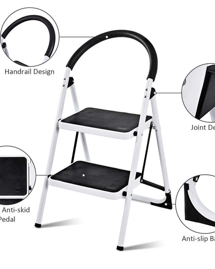 Giantex 2 Step Ladder Folding Step Stool Platform Home Kitchen Tool Multiuse Stepladder
