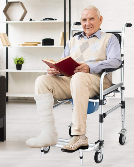 Giantex 3 in 1 Lightweight Shower Commode Wheelchair