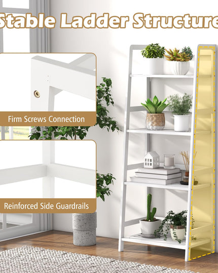 Giantex 4-Tier Bamboo Plant Stand Flower Pots Holder Display Shelf, 47.5"