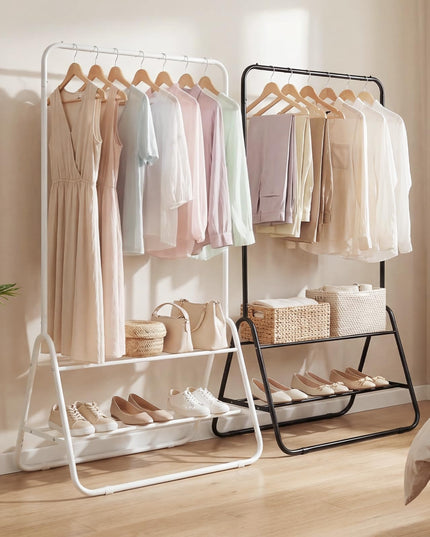 Giantex Heavy Duty Clothes Rack with Hanging Rod and Storage Shelves