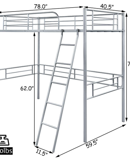 Giantex Heavy Duty Twin Loft Bed with Ladder