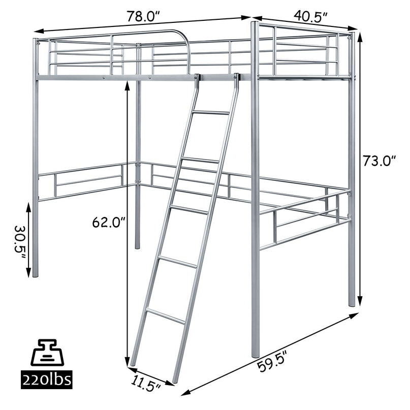 Giantex Heavy Duty Twin Loft Bed with Ladder