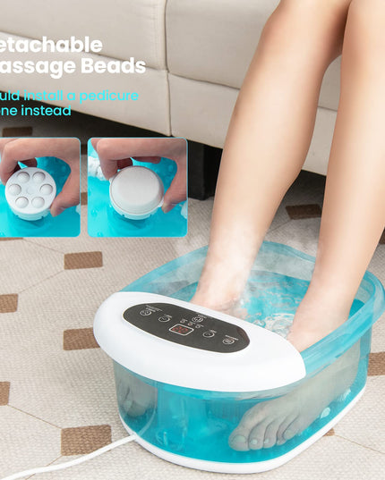 Giantex Foot Spa with Heat and Massage - Feet Bath Soak Tub w/Bubble, Vibration, Removable Pedicure Stone