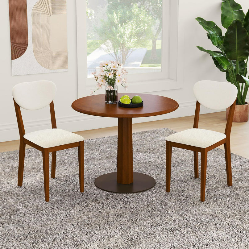 Giantex Sherpa Dining Chairs Set of 4