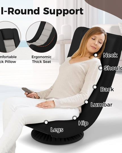 Giantex Floor Chair with Back Support, 4-Position Adjustable Back, Lazy Sofa Chair, Meditation Chair