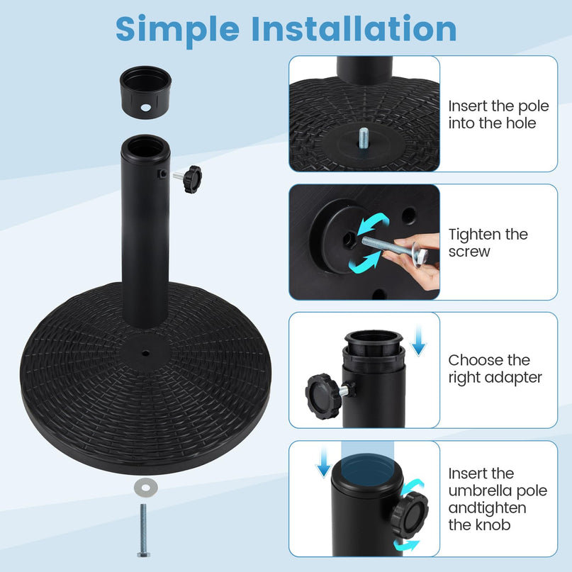 Giantex 21 lbs Patio Umbrella Base Stand Fits 1.5''-1.9'' Poles