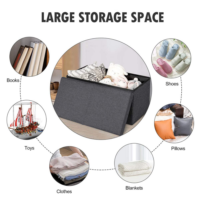 Giantex Folding Storage Ottoman 30 Inches W/ Lift Top