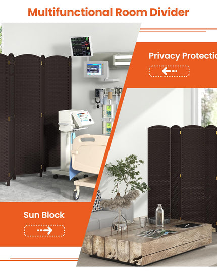 Giantex Room Divider 8 Panel, 5.6ft Folding Privacy Screen