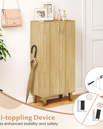 Giantex Shoe Cabinet with Removable Shelves for Living Room