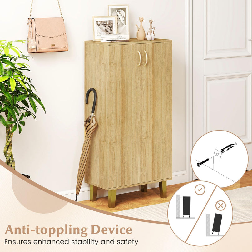 Giantex Shoe Cabinet with Removable Shelves for Living Room