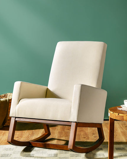 Giantex Rocking Chair Upholstered Living Room Chair