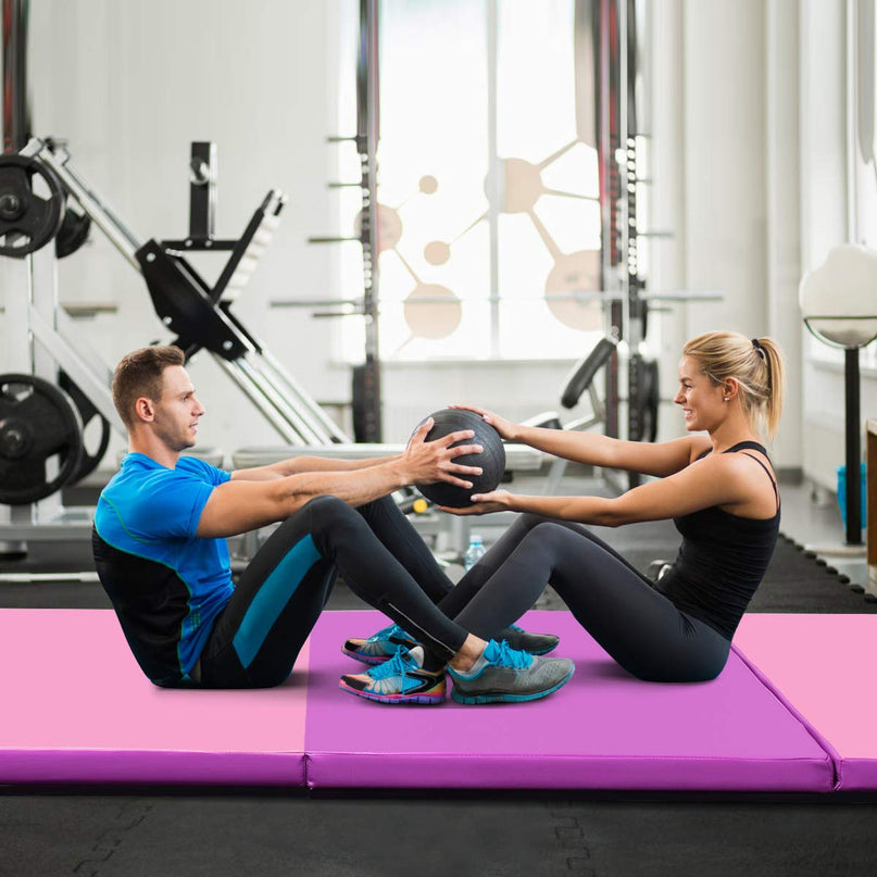 Giantex  Folding Anti-Tear Gymnastics Mat with Carrying Handles