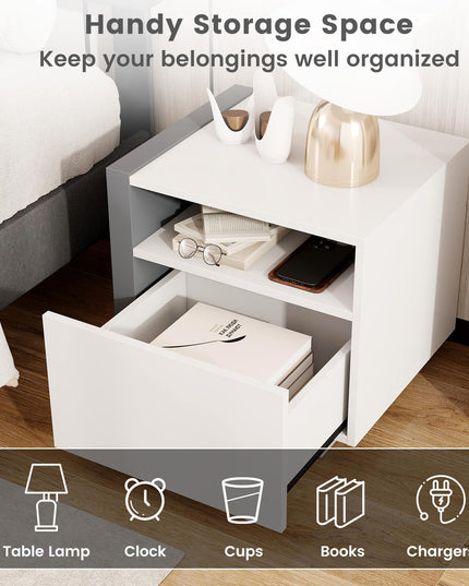Giantex Modern Nightstand with Drawer