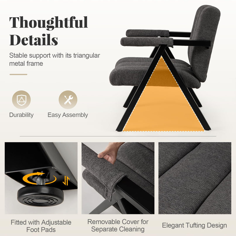 Giantex Mid-Century Modern Accent Chair Comfy Oversized Reading Chair
