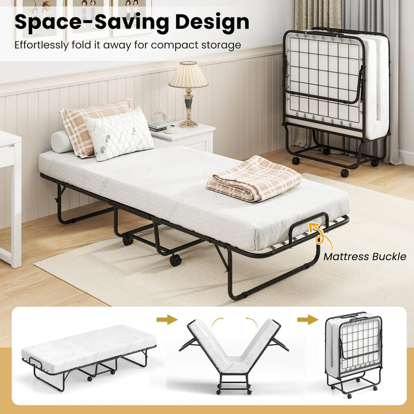 Giantex Folding Bed with Mattress for Adults