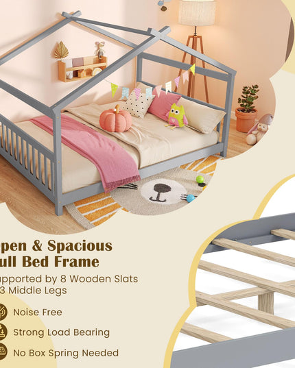 Giantex Full Size Floor Bed for Kids Teens Girls Boys