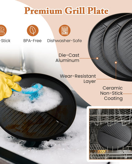 Giantex Electric Grill Outdoor, 1200W Electric BBQ Grills