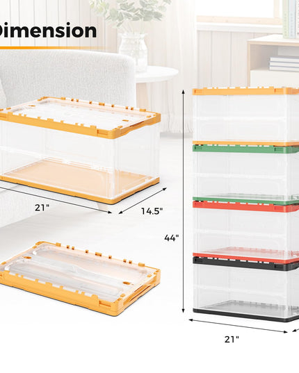 Folding Organizer Cube with Double Doors for Home Office Closet, 4 Packs