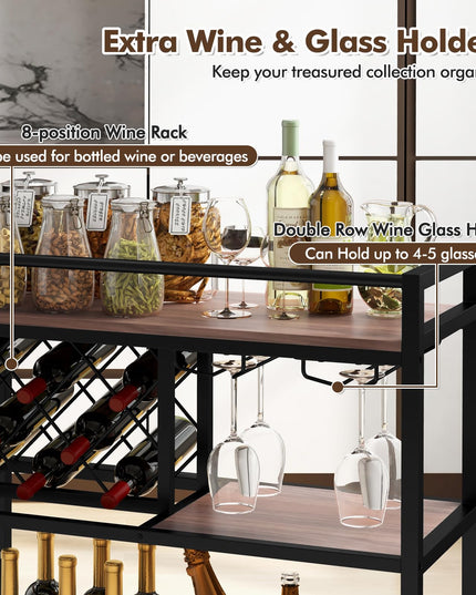 Giantex Bar Cart, 3 Tier Serving Cart for Home