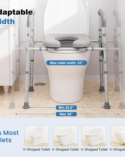 Giantex Raised Toilet Seat with Handles