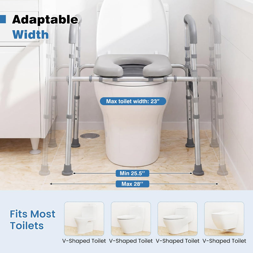 Giantex Raised Toilet Seat with Handles