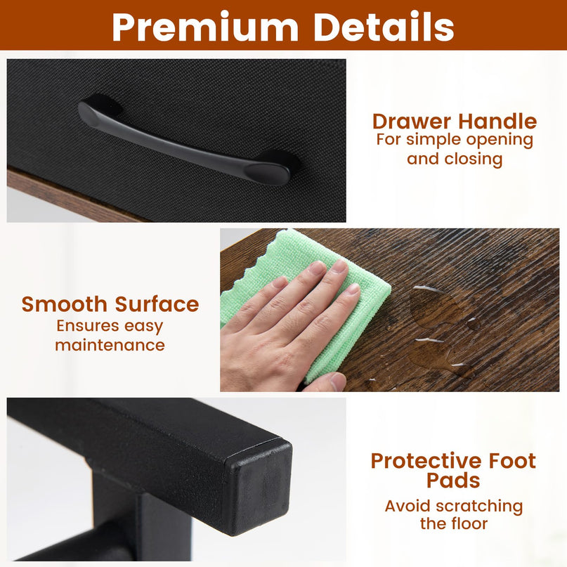Giantex 3-Tier Shoe Storage Bench with Drawer & Metal Frame