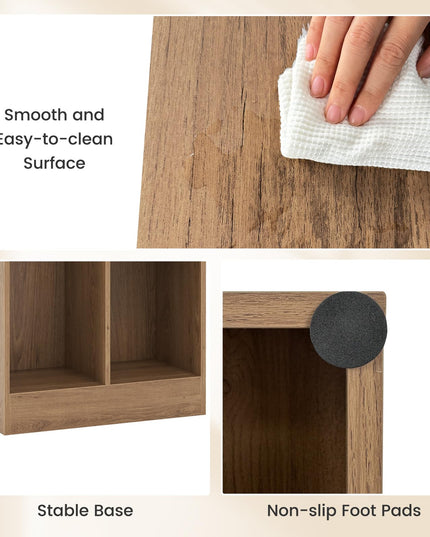 Giantex 5-Cube Bookcase Set of 1/2, Freestanding Bookshelf w/2 Anti-toppling Kits