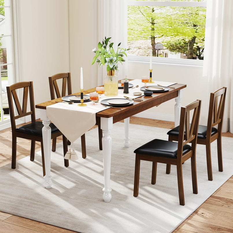 Giantex Wooden Dining Chairs Set for Dining Living Room