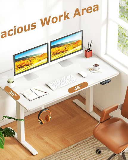 Bureau debout électrique Giantex 48" x 30" à double moteur et hauteur réglable pour le bureau à domicile