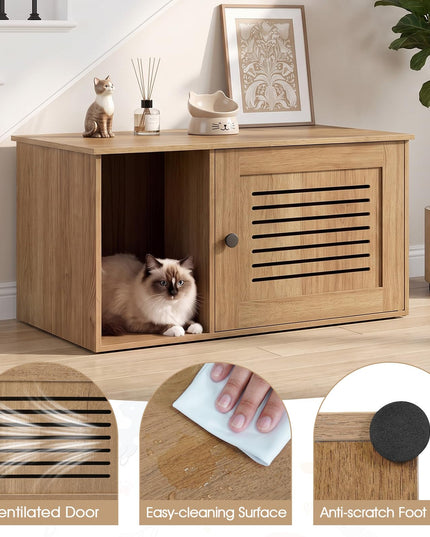 GIANTEX 31.5" Wooden Cat Litter Box Enclosure